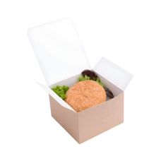 Pudełko na burgera z papieru kraft brązowe 11 x 11 x 7 cm 100 sztuk