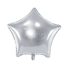 Balon Foliowy Gwiazdka Srebrny Metalizowany 48 cm Dekoracyjny