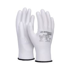 Rękawice ochronne DONAU SAFETY PU White kat. II rozmiar 10 białe