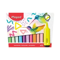 Zestaw Zakreślaczy Fluo Peps Mix Kolorów 6 Fluo + 6 Pastel w Etui
