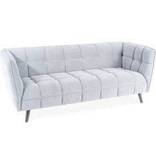 Sofa Castello 3 velvet j. szary Bluvel 03 / Wenge