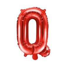 Balon Foliowy Litera Q Czerwony 35 cm do Powietrza