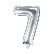Balon foliowy Cyfra "7" 35cm srebrny