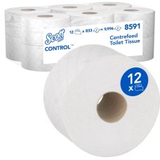 Papier toaletowy SCOTT Control centralne odwijanie 2-warstwowy 204m 12 rolek