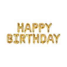 Balon Foliowy Happy Birthday Złoty 340x35cm