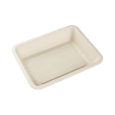 Pojemnik papierowy do zgrzewu z trzciny cukrowej 22,8 x 17,9 x 5 cm 50 sztuk