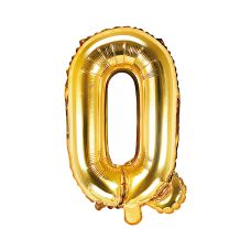 Balon foliowy Litera "Q" złoty 35cm