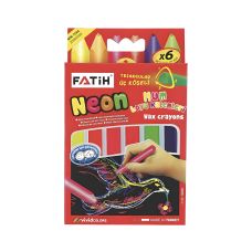 Kredki woskowe Fatih Neon 6 kolorów