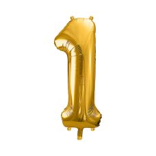 Balon foliowy Cyfra ''1'' złoty 86cm
