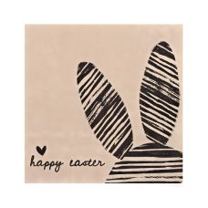 Serwetki papierowe 3-warstwowe Bunny 1/4 składane 25 x 25 cm 20 sztuk