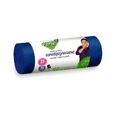 Forte+WNS worki na odpady 35L, 20 sztuk, LDPE zawiązywane – wygodne i szczelne do domu i biura