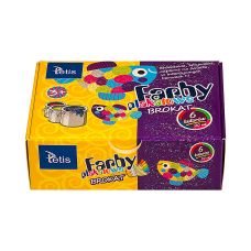 Farby Plakatowe Brokatowe 20ml Zestaw 6 Kolorów KF003-A TETIS