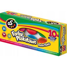 Farby Plakatowe Szkolne Astra Zestaw 10 Kolorów 20ml