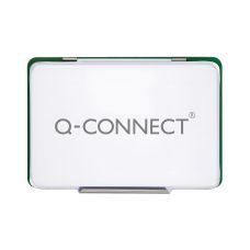 Poduszka do stempli Q-CONNECT z tuszem metalowa zielona 110x70mm do biura