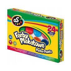 Farby Plakatowe Astra Zestaw 24 Kolory 20ml Szkolne