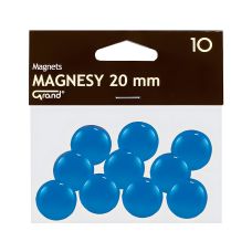 Magnes 20mm GRAND, niebieski, 10 sztuk