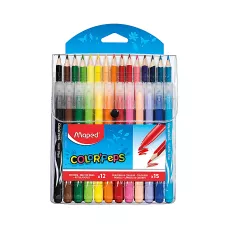 Zestaw Kredki Colorpeps 15 szt + Flamastry 12 szt