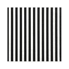Serwetki Papierowe Trójwarstwowe Paski Czarne 33x33cm 20 sztuk