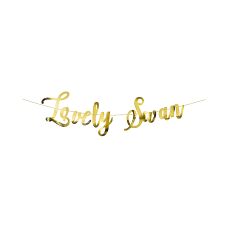 Baner Dekoracyjny Lovely Swan Złoty Lustrzany, 64x21,3 cm
