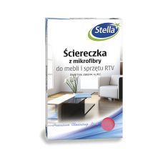Ściereczka z mikrofibry STELLA do mebli i sprzętu RTV czerwona 1 szt.