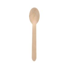 Łyżki drewniane woskowane naturalne 16 cm do gastronomii 100 sztuk