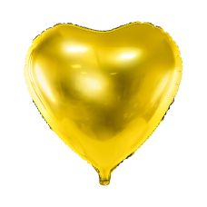 Balon Foliowy Serce Złoty Metalizowany 61 cm