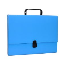 Teczka pudełko OFFICE PRODUCTS z polipropylenu A4 5 cm niebieska z rączką i zamkiem