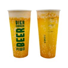 Kubek papierowy dwuściankowy dyspersja z nadrukiem Beer 500/600 ml średnica 90 mm 50 szt.