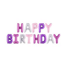 Balon Foliowy Happy Birthday Pastelowy Mix Kolorów 340x35cm