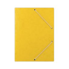 Teczka z gumką DONAU preszpan A4 390gsm 3-skrzydłowa żółta