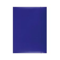 Teczka z gumką OFFICE PRODUCTS A4 karton lakierowany 350gsm niebieska 3-skrzydłowa