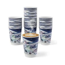 Kubek papierowy dwuścienny świąteczny 350ml - 25 szt.
