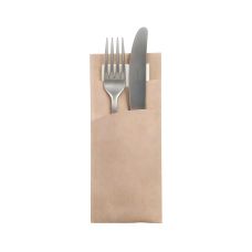 Torebki na sztućce papierowe z białą serwetką 20 x 8,5 cm 520 sztuk