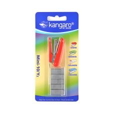 Zszywacz biurowy Kangaro Mini-10 z zestawem zszywek, do 10 kartek, czerwony