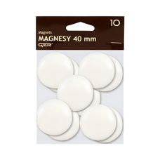 Magnes 40mm GRAND, biały, 10 sztuk