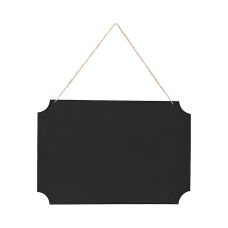 Tabliczka Wisząca do Pisania Czarna z Jutowym Sznurkiem 45x30 cm