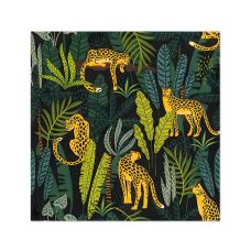 Serwetki papierowe trzywarstwowe wzór Leopard 1/4 składane 33 x 33 cm 20 sztuk