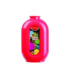Farba plakatowa KEYROAD, fluorescencyjna, neonowa czerwona, 300ml, butelka