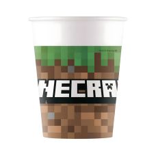 Kubki papierowe minecraft 200ml 8 szt.
