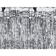 Kurtyna Party Metalizowana Srebrna 100x200cm