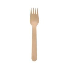 Widelce jednorazowe z drewna woskowanego 16 cm 100 sztuk