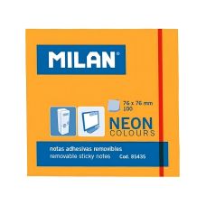 Karteczki samoprzylepne Milan neonowe pomarańczowe 76x76 op. 100 sztuk