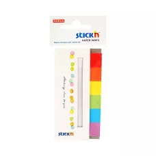 Zakładki indeksujące papierowe Rainbow 45x15mm, 6 kolorów neonowych, 180 sztuk