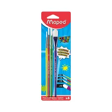 Pędzle syntetyczne Colorpeps mix 4 sztuki blister
