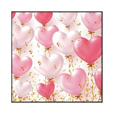 Serwetki 3-warstwowe heart balloons 33x33cm 20 szt.