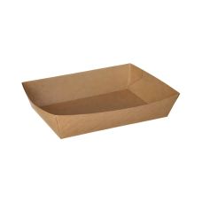 Tacka papierowa głęboka tłuszczoodporna brązowa 16 x 11 x 4 cm 50 sztuk