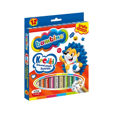 Kredki Bambino 12 kolorów 15 cm drewniane z temperówką