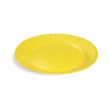 Talerz papierowy okrągły żółty średnica 23 cm 10 sztuk do gastronomii