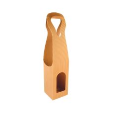 Pudełko kartonowe na wino kraft brązowe 9 x 9 x 41 cm 5 sztuk w zestawie