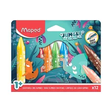 Kredki Świecowe JUMBO JUNGLE FEVER 12 sztuk MAPED